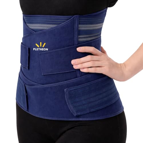 PLETHEON 3 In 1 Postpartum Belly Band Post Pregnancy Abdominal Belt For Women After Birth Belly/Waist/Pelvis Wrap Postnatal Shapewear, (Fit from 30 Inch to 46 Inches of waist) (Blue) - Image 1