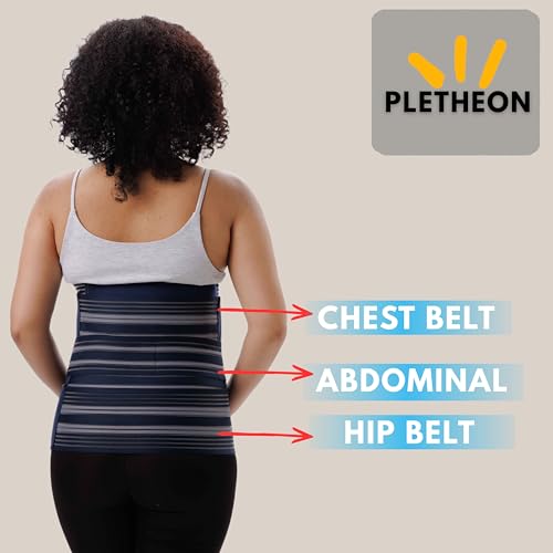 PLETHEON 3 In 1 Postpartum Belly Band Post Pregnancy Abdominal Belt For Women After Birth Belly/Waist/Pelvis Wrap Postnatal Shapewear, (Fit from 30 Inch to 46 Inches of waist) (Blue) - Image 4