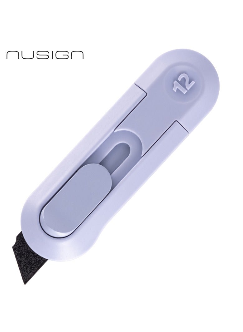 Deli NS065T Nusign Cutter, 80×27mm Compact Utility Cutter purple – Ideal for Portable Use