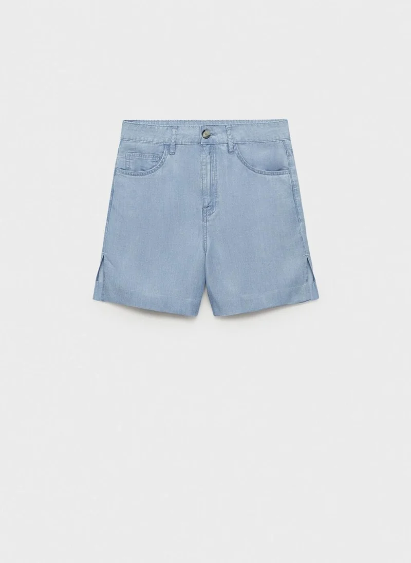 MANGO Straight-Fit Lyocell Bermuda Shorts