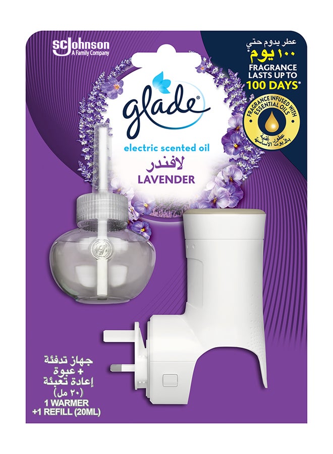 Glade Electric Lavender Scented Oil Refill With Holder - Image 1