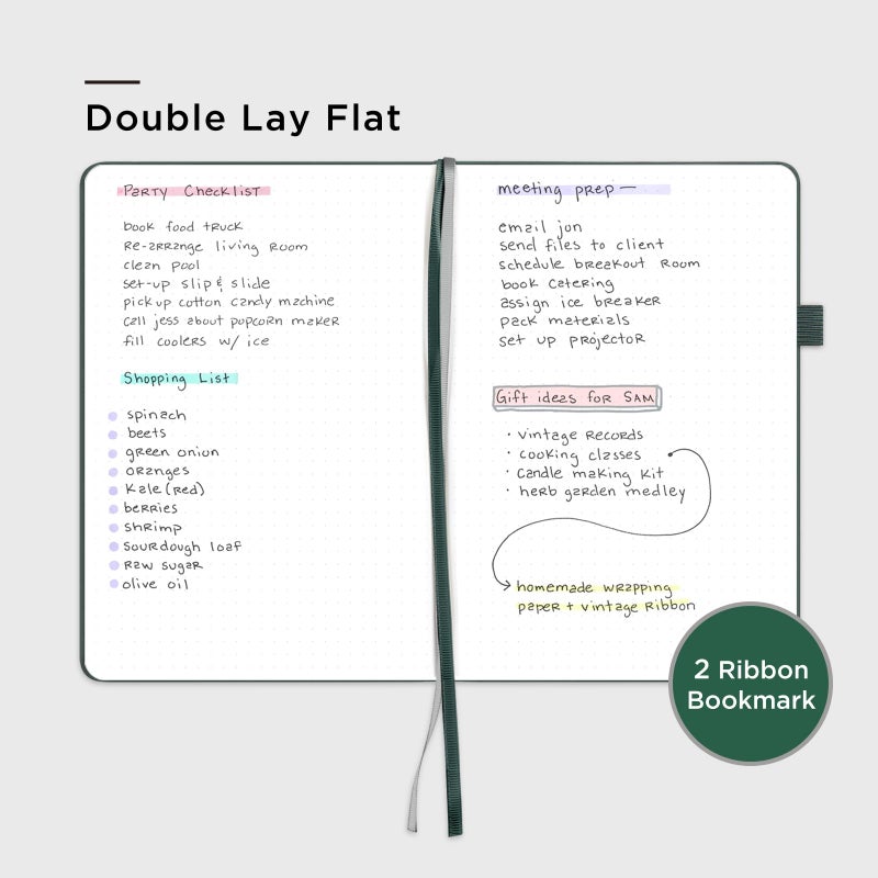 &And Per Se ⩓ Per Se Dotted Journal Notebook â€“ A5 Hardcover, 160 Pages 100gsm Paper, Dot Grid Notebook for Planning & Creative Journaling, 3 Sticker Sheets Included (Dark Green) - Image 5