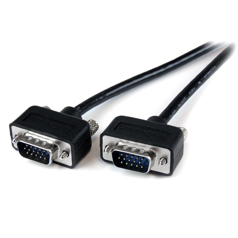 StarTech.com 15 ft. (4.6 m) VGA to VGA Cable - HD15 Male to HD15 Male - Coaxial High Resolution - Low Profile - VGA Monitor Cable (MXT101MMLP15) - Image 4