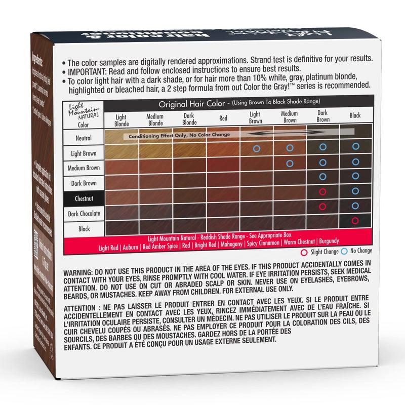 Light Mountain Natural Hair Color And Conditioner - Chestnut - 4 Fl Oz With Pack of Hair Clips - Image 2