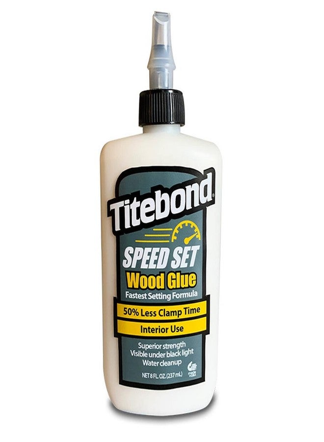 Titebond Speed Set Wood Glue, Fast Set Time, 15-Minute Clamp, Superior Strength, Increase Productivity, Visible Under Blacklight, 8 oz. 4363 - Image 1