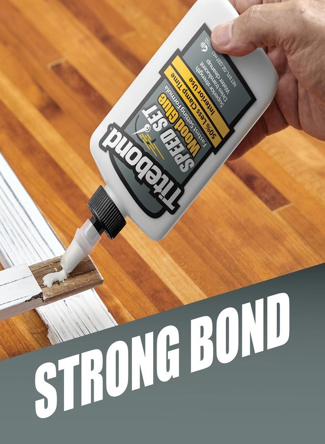Titebond Speed Set Wood Glue, Fast Set Time, 15-Minute Clamp, Superior Strength, Increase Productivity, Visible Under Blacklight, 8 oz. 4363 - Image 4