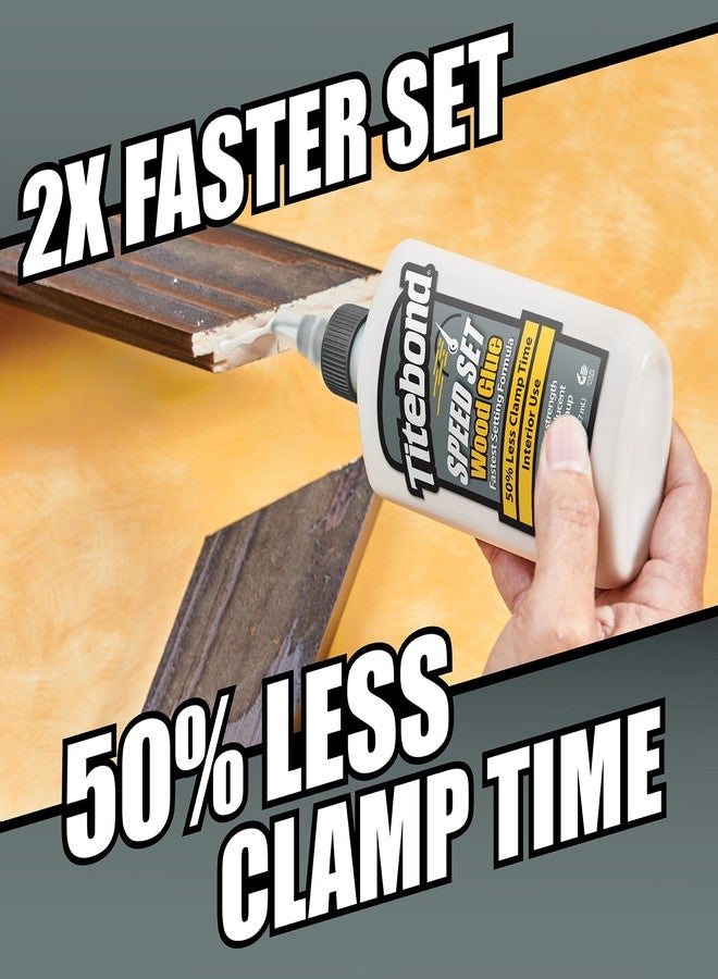 Titebond Speed Set Wood Glue, Fast Set Time, 15-Minute Clamp, Superior Strength, Increase Productivity, Visible Under Blacklight, 8 oz. 4363 - Image 3
