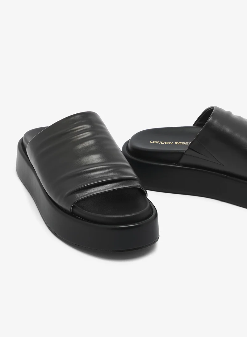 London Rebel  Remi Single Strap Flat Sandals for Women | Best Price UAE