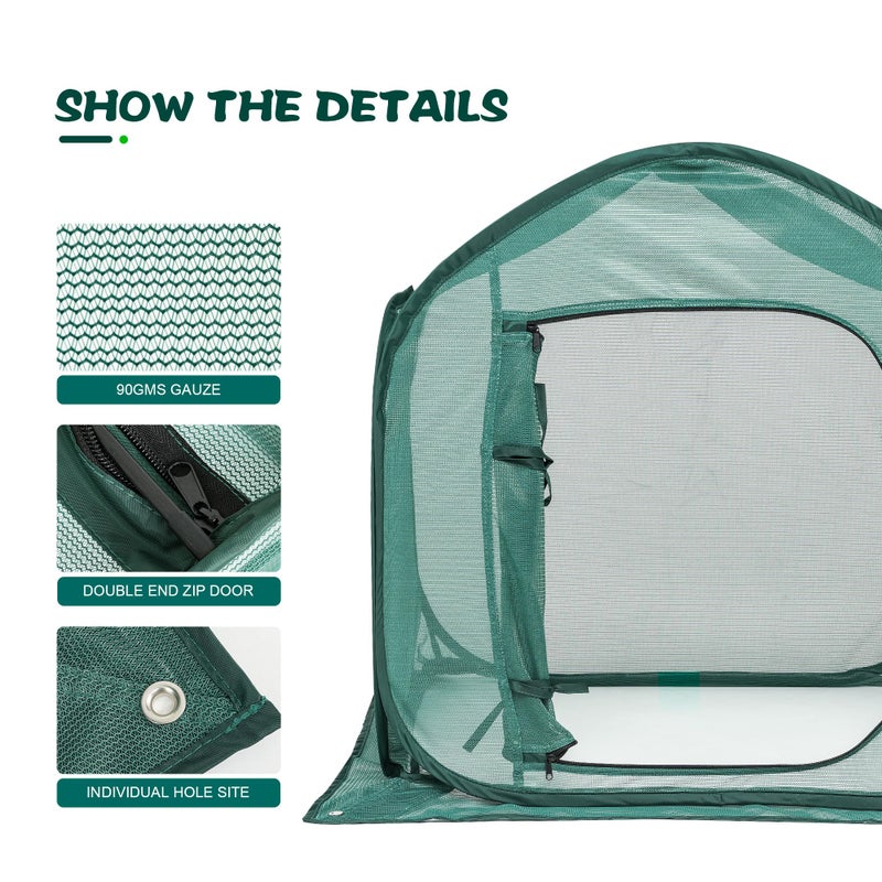 ToBoom UV-Resistant Durable Pop Up Plant Covers & Garden Mesh Netting - Protective Bird Netting for Tomato & Crop Protection, Portable Pop-Up Mesh Plant Covers for Raised Beds - Image 3