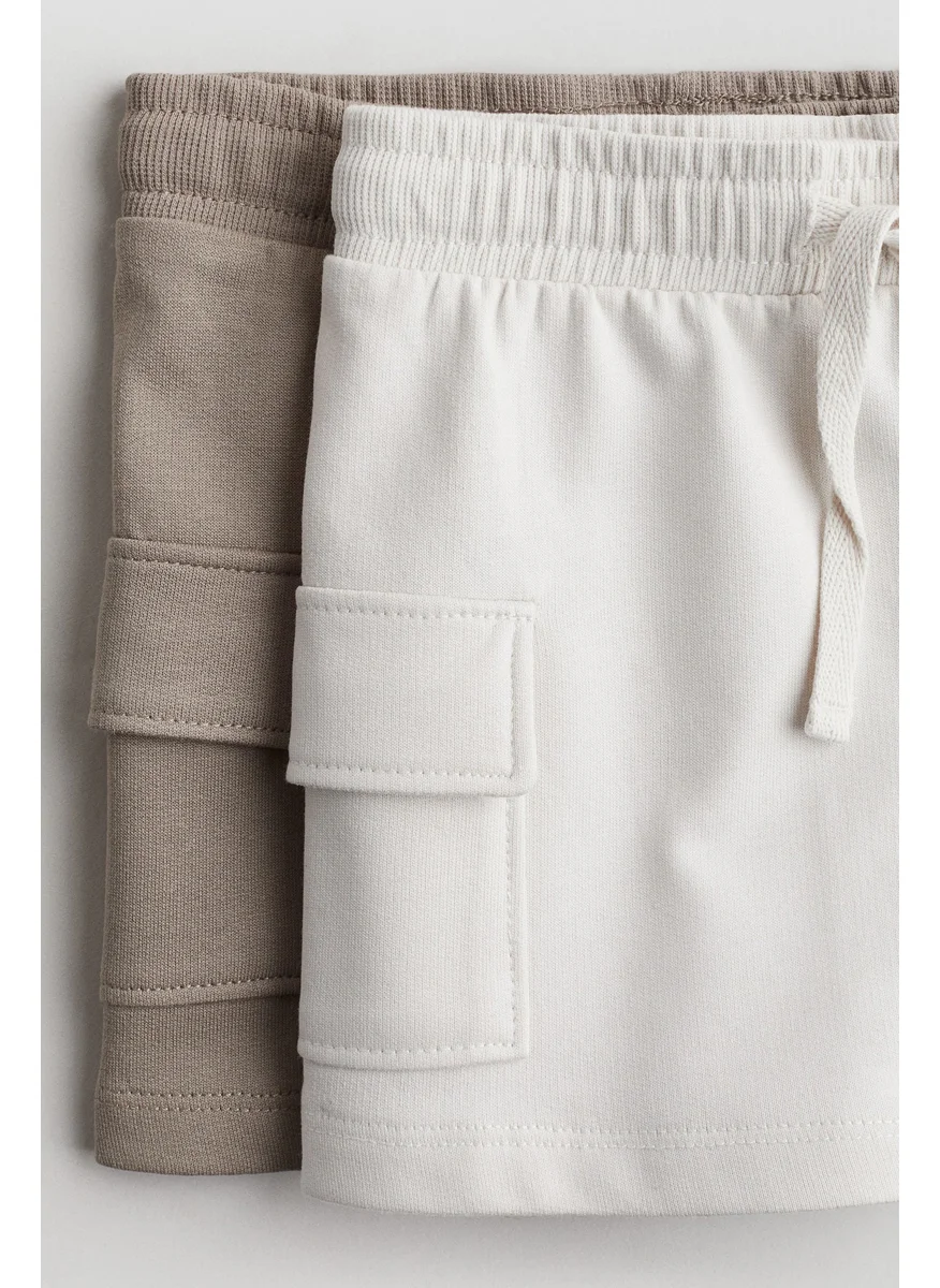 H&M 2-Pack Cargo Sweatshirt Shorts
