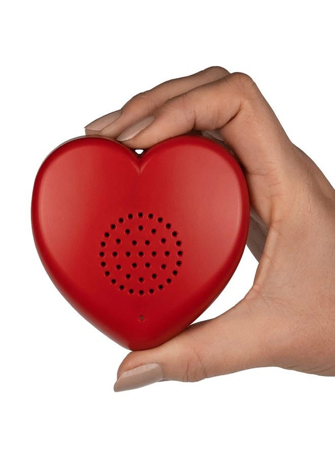 Comet Busters , Talking Heart Voice Recordable Sound Button, 2 Minutes. Create Your own Personalised Talking Teddy Plush Toy, Baby Heartbeat Keepsake or Valentines Day Gift (Red) - Image 3