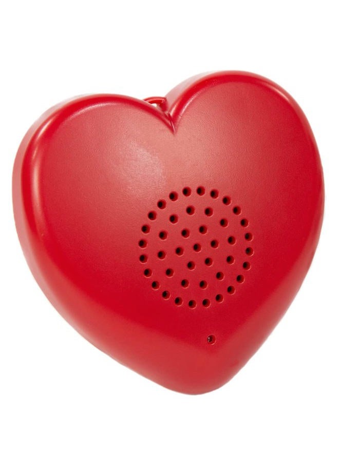 Comet Busters , Talking Heart Voice Recordable Sound Button, 2 Minutes. Create Your own Personalised Talking Teddy Plush Toy, Baby Heartbeat Keepsake or Valentines Day Gift (Red) - Image 1