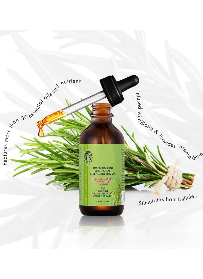 DubaiGallery - Rosemary Hair Growth Essential Oil Anti Hair Loss Fast Regrowth Essence Aromatherapy Repair Damaged Frizzy Thinning Scalp Hair-restorer Dense Hair Growth Serum（30ml - Image 1