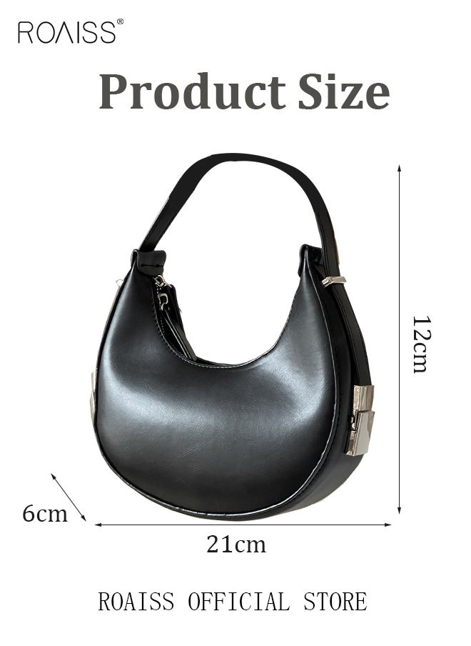 Women PU Leather Shoulder Bag Women Crescent Lock Clutch Bag Solid Color Design Fashionable and Versatile - pzsku/Z4AAD037DC111BEA8FC44Z/45/_/1698058944/cf0265e0-3906-40db-b9ac-3d6f8282121d