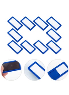 SYOSI 10pcs Magnetic Label Holders, Magnetic Data Card Holders Magnetic Tags Labels Racks with Magnet for Shelf White Board Refrigerator Magnets  - Image 1