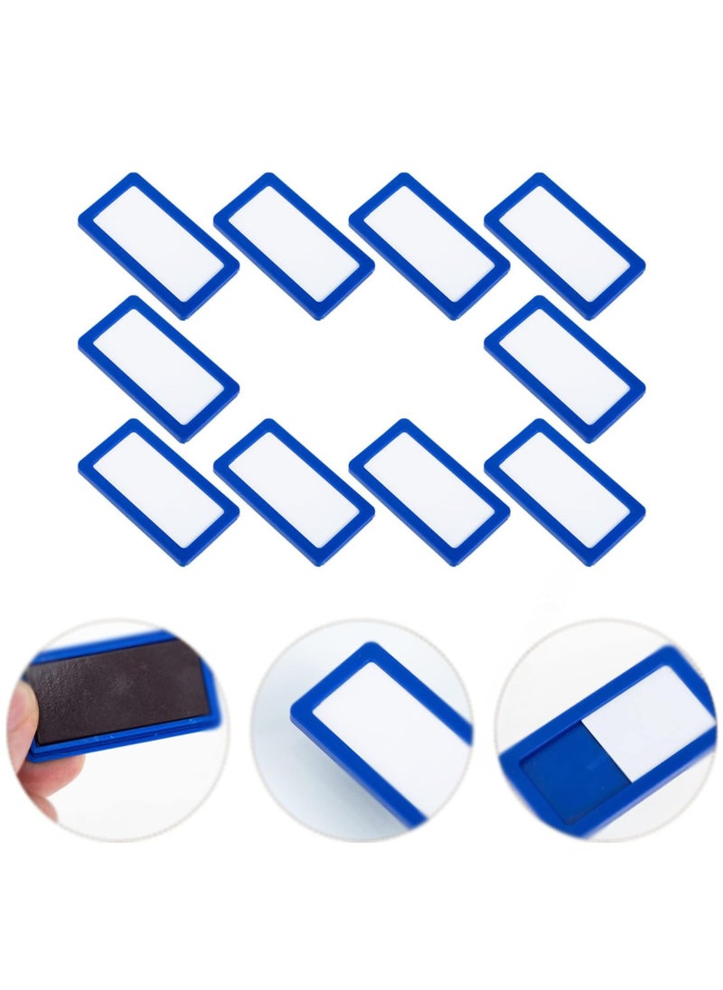 SYOSI 10pcs Magnetic Label Holders, Magnetic Data Card Holders Magnetic Tags Labels Racks with Magnet for Shelf White Board Refrigerator Magnets  - Image 1