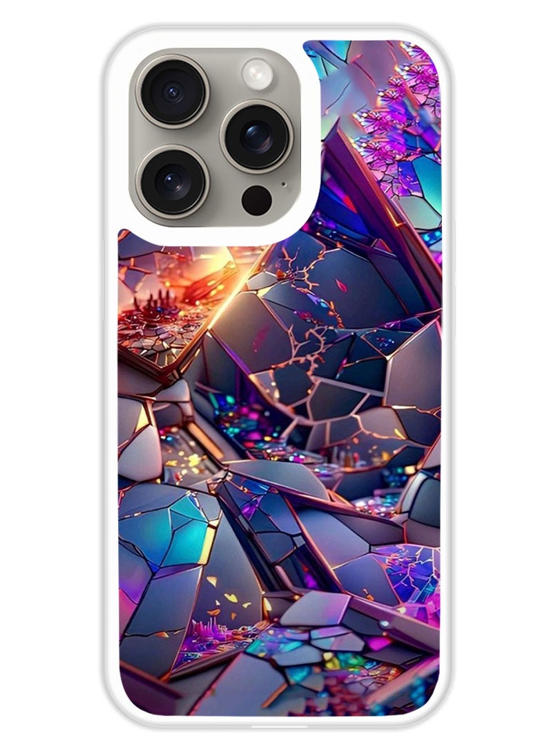 Theodor Protective Case Cover For APPLE IPHONE 15 Pro Crystal (White Bumper) - Image 1