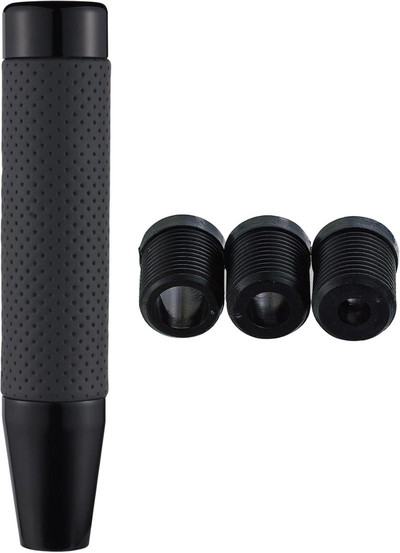 Abfer Weighted Shift Knob Long Stick Gear Shifter Lever Leather Shift Knobs with Adapter for Most Automatic Manual Vehicle Trucks, Black - Image 4