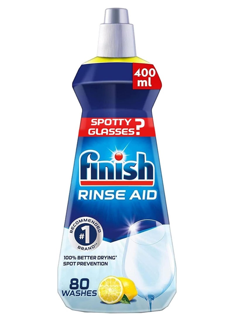 Finish - Finish Dishwasher Rinse and Shine Liquid Lemon Scent - 400ml - Image 1