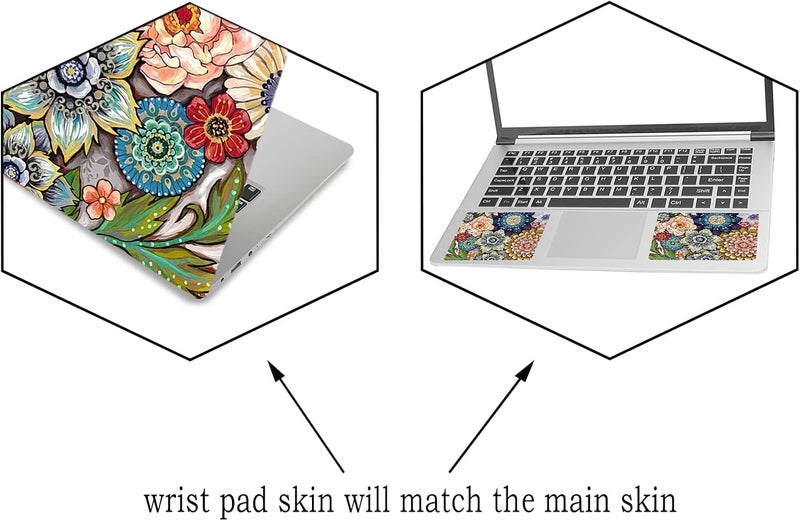 ARS Laptop Skin Sticker Decal for 12"–15.6" Laptops, Waterproof Vinyl Cover Protector for Notebook PC, Removable Decorative Laptop Sticker with Free 2 Wrist Pads, Universal Fit for MacBook, HP, Dell, Lenovo - Image 2