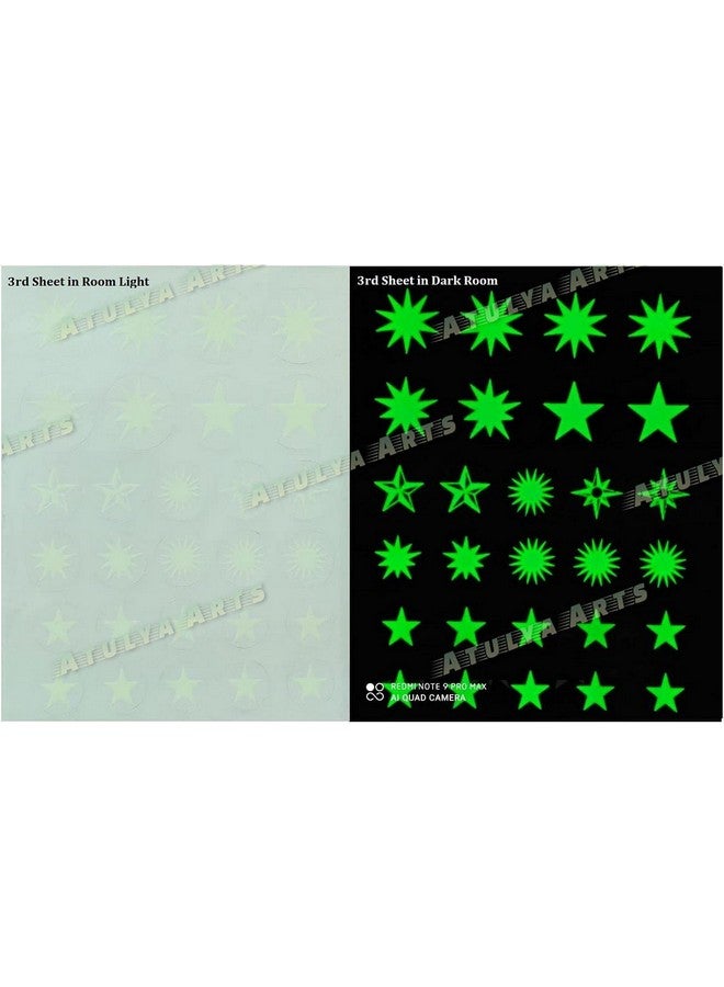 Atulya Arts Atulya Arts (165 PCS) Night Glow in The Dark Stars for Ceiling Radium Wall Stickers for Bedroom Living Room Decor, Realistic Stars and Moon for Starry Sky, Wall Sticker Decals for Kids Boys and Girls - Image 4