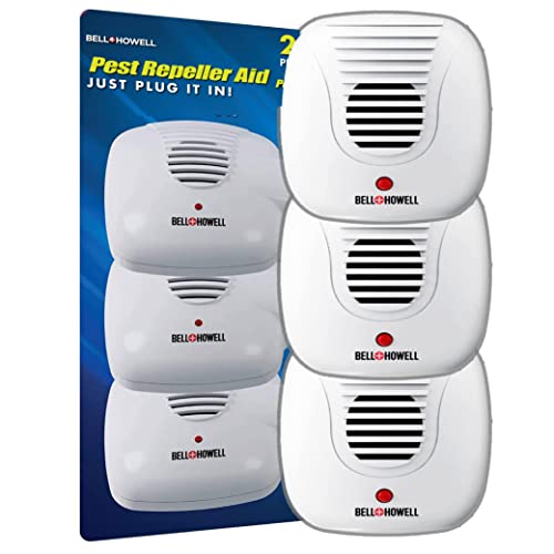 BELLHOWELL طارد الآفات بالموجات فوق الصوتية من بيل وهول - 3 عبوات مع منفذ إضافي - Image 1