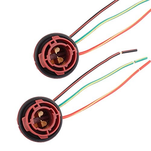 TOMALL 1157 BAY15D Replacement Sockets for Brake/Stop/Turn Signal/Tail Light Bulbs (Pack of 2) - Image 1
