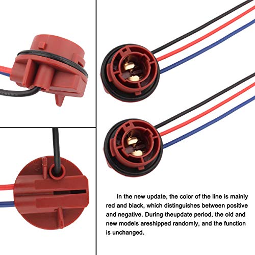 TOMALL 1157 BAY15D Replacement Sockets for Brake/Stop/Turn Signal/Tail Light Bulbs (Pack of 2) - Image 2