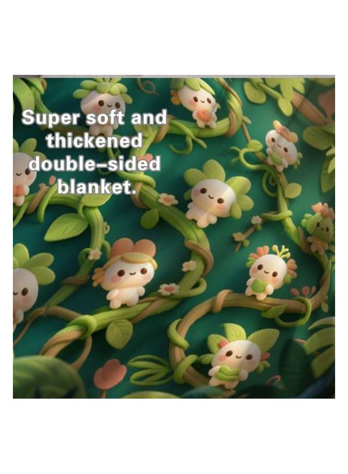 عام بطانية رقيقة من الفانيلا (دافئة ومريحة، ومناسبة للنوم واستخدام الألعاب وإزالة الغبار ومقاومة للرمل) 150 سم * 200 سم - 403 - Image 5