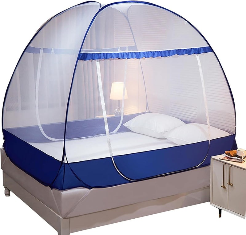 Pop Up Mosquito Net Tent, Foldable Portable Mosquito Bed Net for Indoor Outdoor Use,Easy Installation, Breathable Mesh, 3 Openings, - Image 1