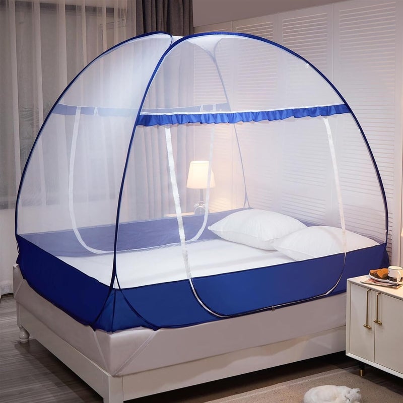 Pop Up Mosquito Net Tent, Foldable Portable Mosquito Bed Net for Indoor Outdoor Use,Easy Installation, Breathable Mesh, 3 Openings, - Image 3