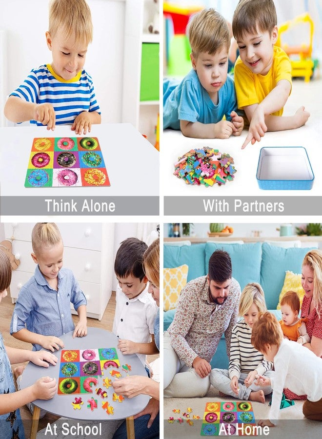 LELEMON Puzzles for Kids Ages 4-6, Donut Puzzle 60 Piece Puzzles for Kids in a Metal Box, Educational Kids Puzzles Jigsaw Puzzles Childrens Puzzle Games Puzzle Toys for Girls and Boys - Image 4