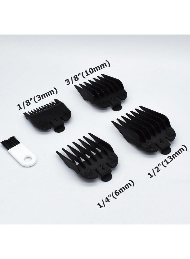 AIRERA 4 Pieces 4 Sizes Black Nylon Professional Hair Clipper Guide Guard Combs 3170400 1/8 1/4 3/8 1/2 Compatible With Wahl Standard Full Sized 5 Star Series Magic Clip Hair Clipper Models (Black) - Image 2