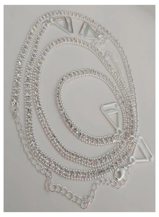 Rotaiboes 1Pair Rhinestone Shoulder Strap Chain Luxury Bridal Wedding Lingerie Shoulder Chain Party Crystal Chain for Women Dress - Image 5