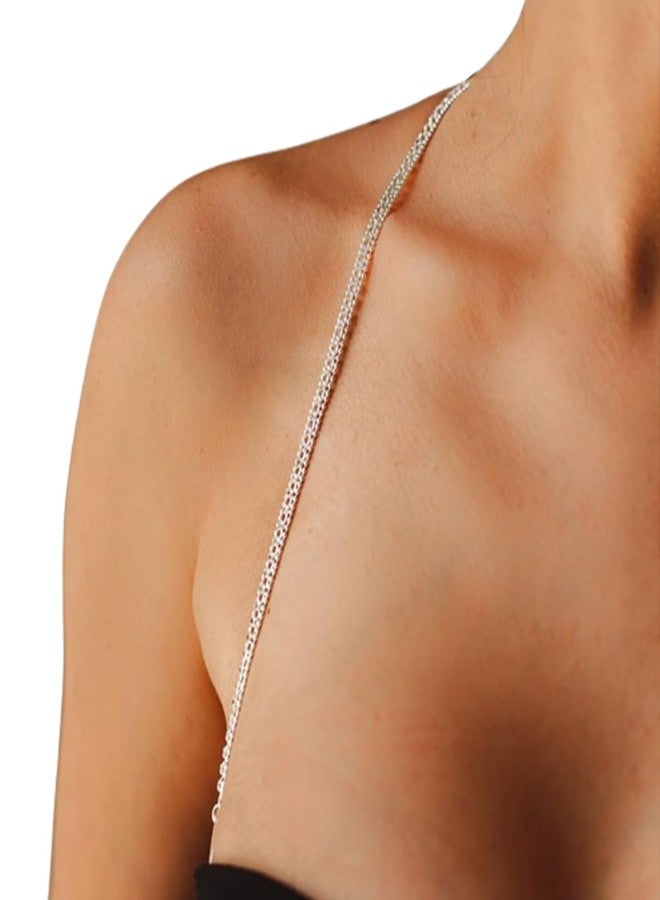 Rotaiboes 1Pair Rhinestone Shoulder Strap Chain Luxury Bridal Wedding Lingerie Shoulder Chain Party Crystal Chain for Women Dress - Image 3