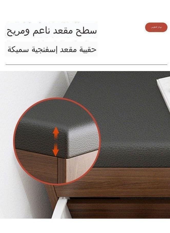 C&C Home - Wooden Shoe Cabinet With Seats Changing Stool 60x34x53.5cm - Image 1
