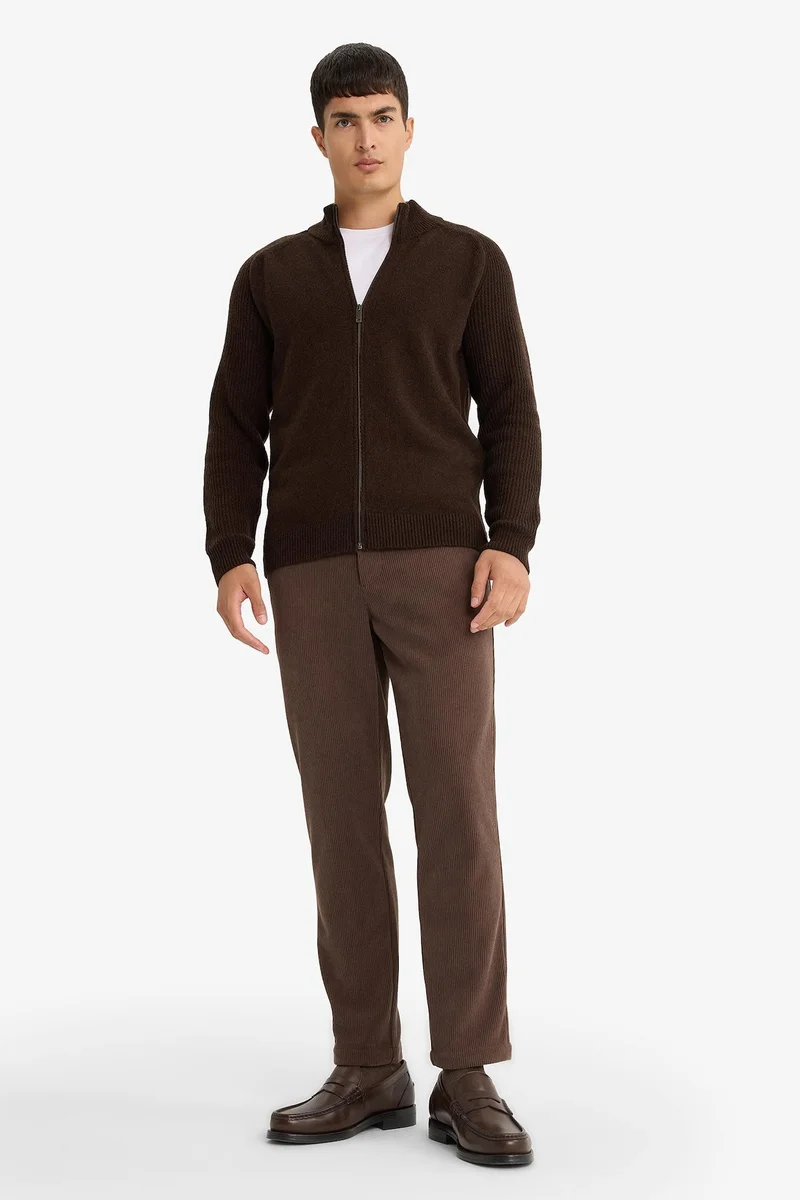 Defacto Standard Fit Wool Blend Knit Cardigan
