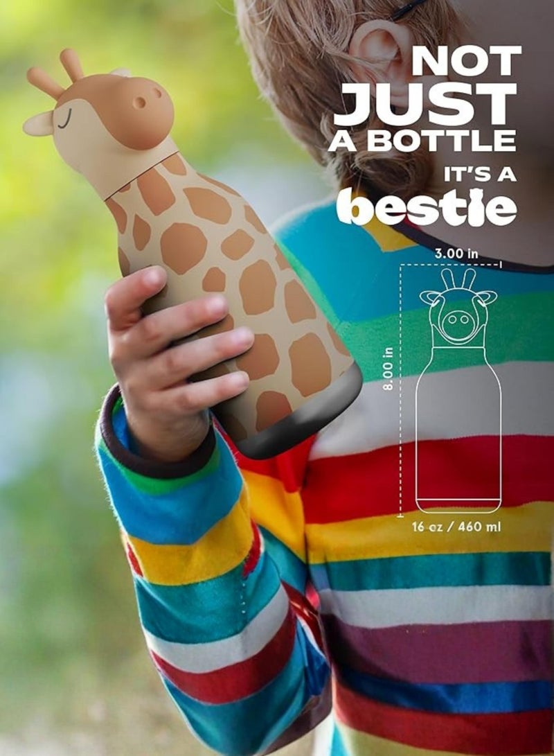 asobu Giraffe with Brush Bestie Animal Bottle - Image 4