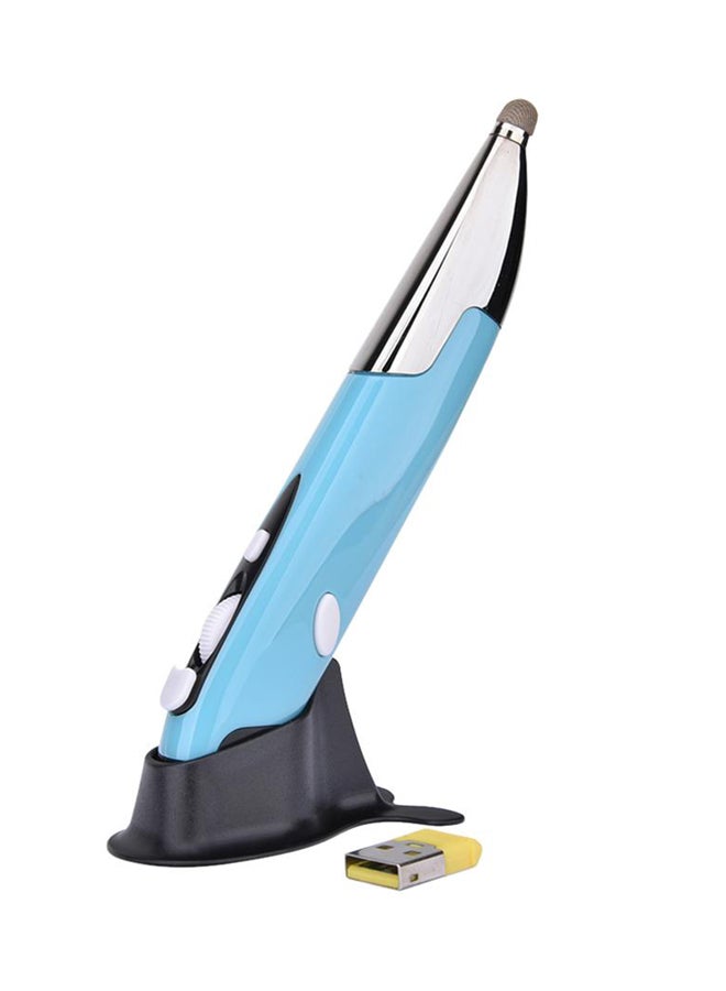 Wireless USB Optical Pen Mouse With Capacitive Touch Screen Stylus Pen Blue - Image 1