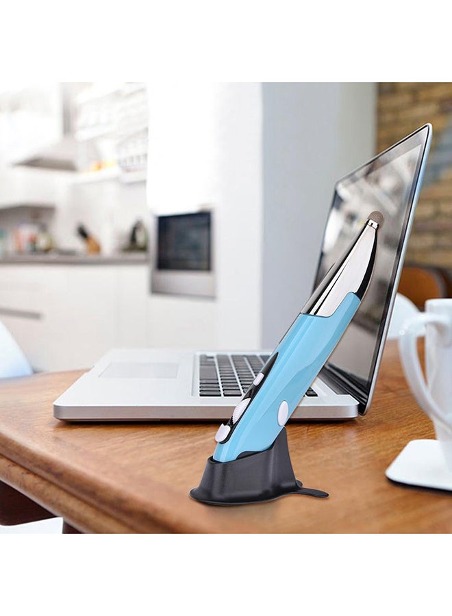 Wireless USB Optical Pen Mouse With Capacitive Touch Screen Stylus Pen Blue - Image 2