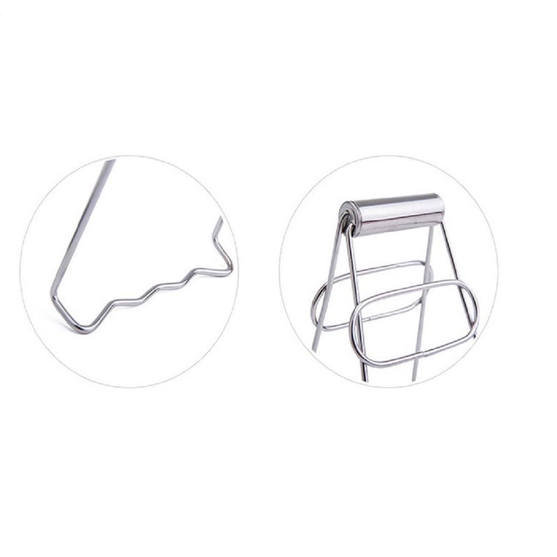 OLIREXD Universal Kitchen Stainless Steel Plate Lifter, Folding Hot Dish Plate Bowl Clip Plate Retriever Tongs - Image 3