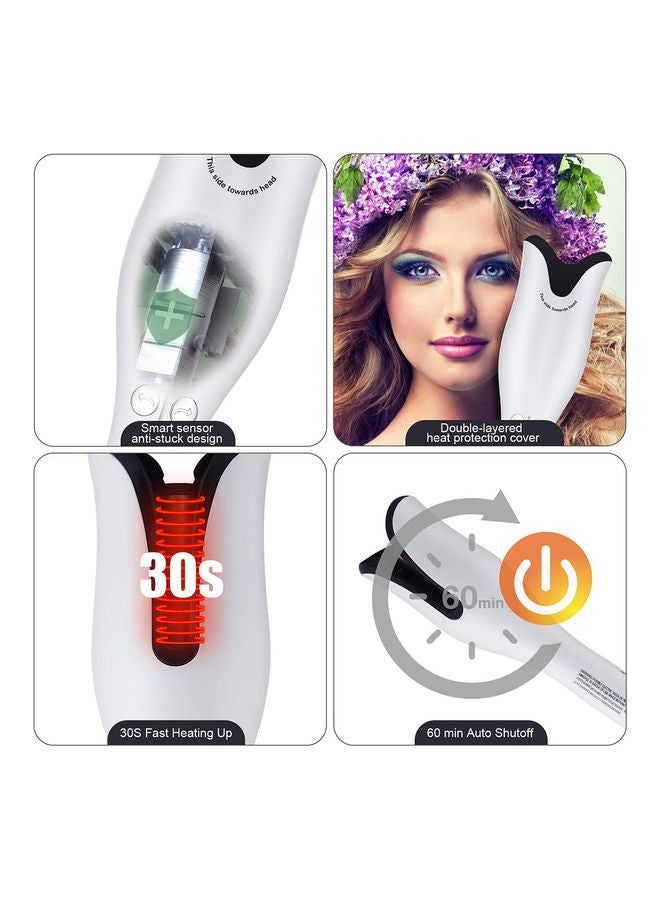 Hair Curler Rotating Crimper White 32x5cm - Image 2