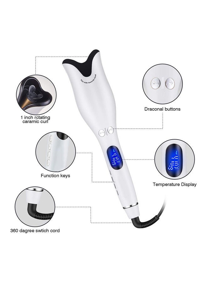 Hair Curler Rotating Crimper White 32x5cm - Image 3