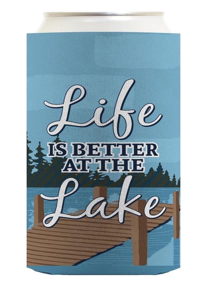 ThisWear Lake Theme Decor Life is Better at the Lake 6-Pack Ultra Slim Can Drink Sleeves - Image 4