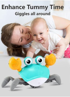Lukadah Lukadah Premium Control future Crawling Crab Baby Toy-Infant Tummy Toys Babies Learning Crawl Walking Toddler-1st Birthday Gift-Build in Rechargeable Battery for Interactive Development Toy-MIX COLOR  - Image 2