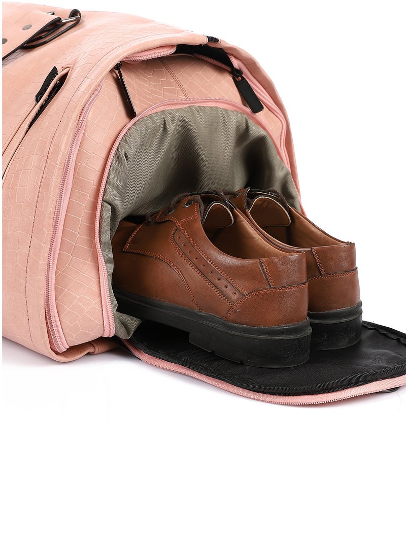 Crossland CROSSLAND Multifunctional Convertible Garment Duffel Bag Suit Storage Bag With Shoe Pouch Large Capacity Carry On Luggage For Travel -Cashmere  - Image 2
