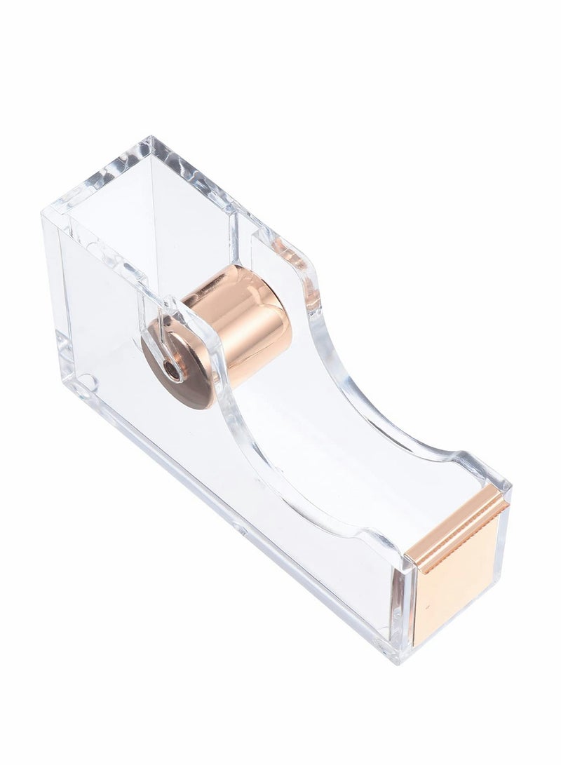 KASTWAVE Acrylic Tape Dispenser Tape Dispenser Seat Desktop Tape Cutter Non- Skid Base for Home Office - Image 1