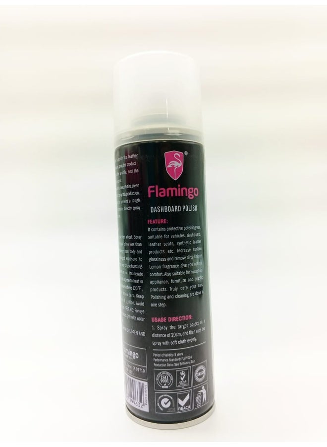 Genaric Flamingo Dashboard Polish: Lemon Scent Car Interior Cleaner & Protector - Image 2
