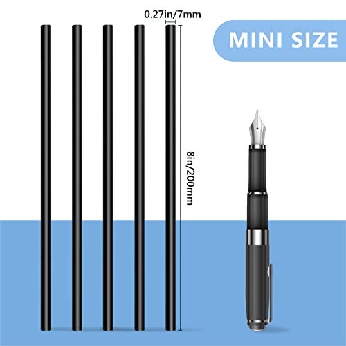 Manarty Black Hot Glue Sticks, 24PCS Mini Size 0.27" Dia x 8" Long Hot Melt Glue Stick Colored, All Temperature Adhesive EVA Glue Sticks for Repairing Sealing Stamp DIY Art Craft Decoration - Image 2