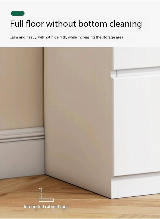 fashionhome - Multifunction Modern Style Invisible Handle Design Wooden Chest of 6 Drawers Ample Storage Rack Display Rack Table for Bedroom Living Room Home Furniture 100 x 40 x 73 cm - Image 1